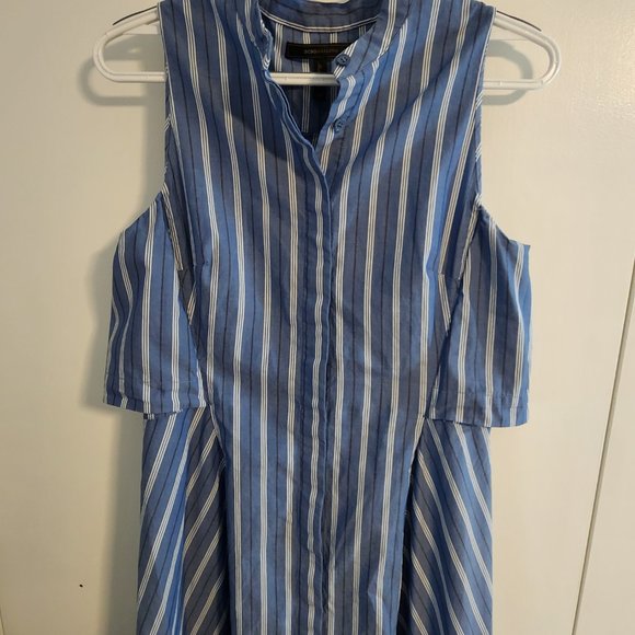 BCBGMaxAzria Sleeveless Calypso Button Down Midi Dress - Popover Back | Size S - Picture 3 of 9